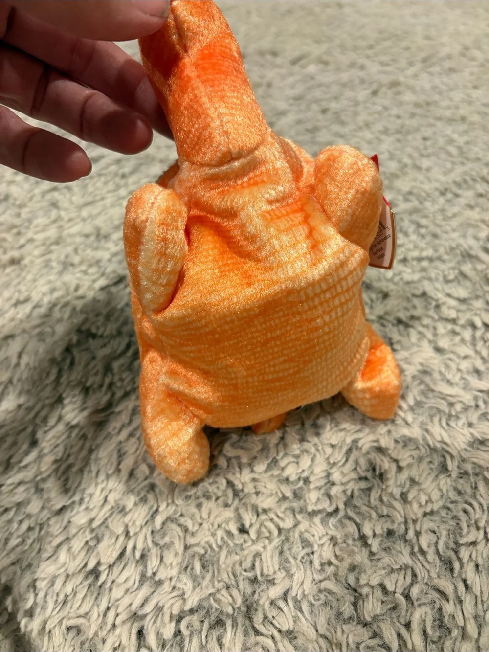 Ty Orange Turtle‎ Plush with Green & Purple Shell